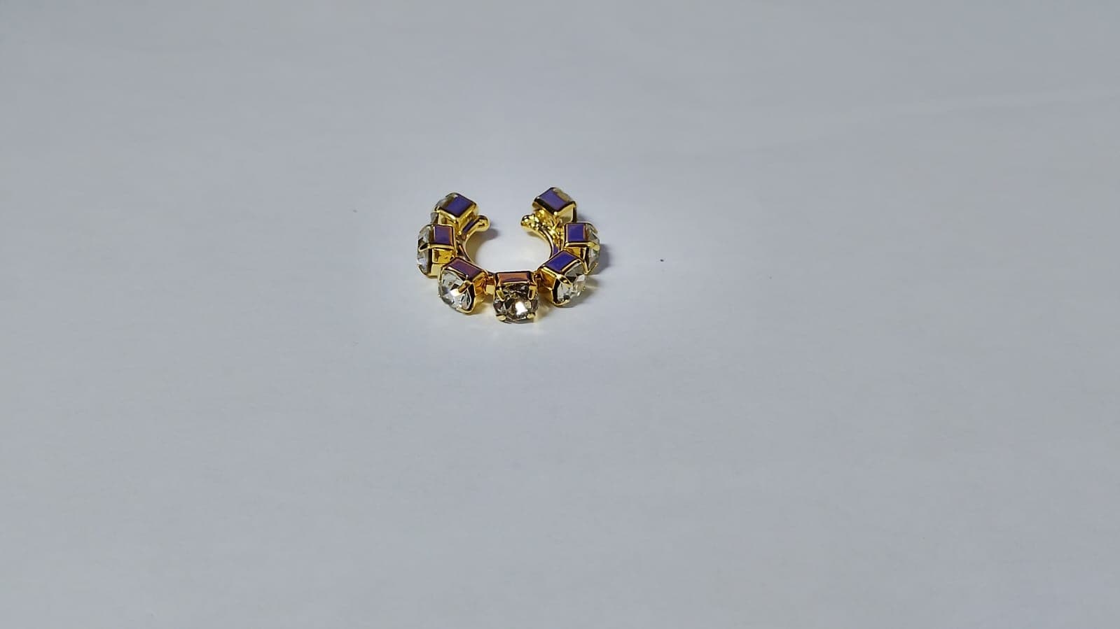 Piercing Fake Cristal Dourado