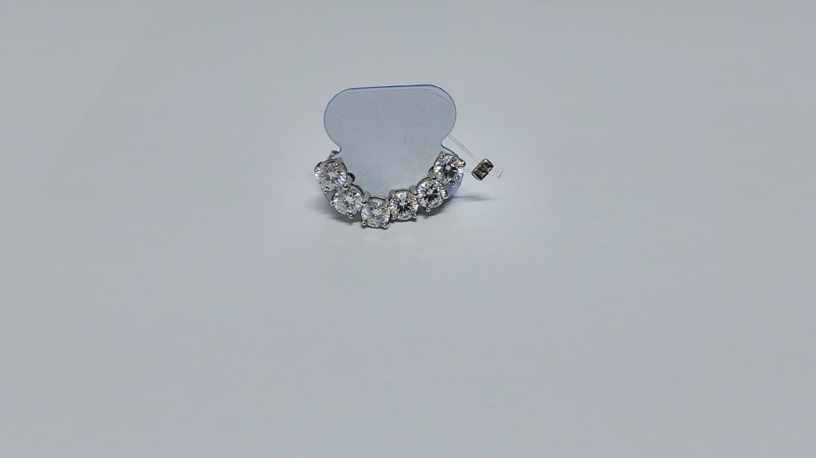 Brinco Ear Cuff Três Pontos de Luz 3mm Moissanite