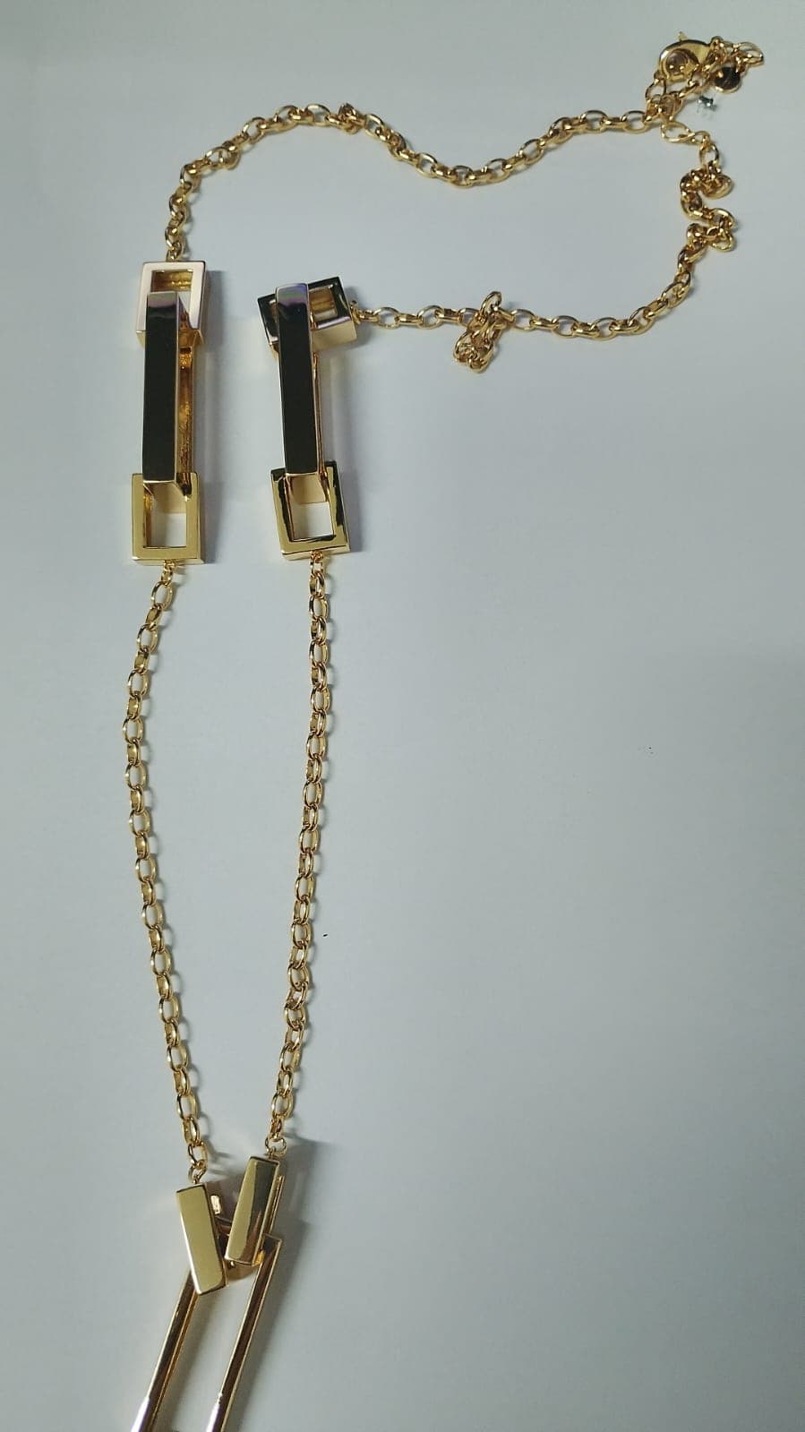 Colar Liso Retangular Quadrado