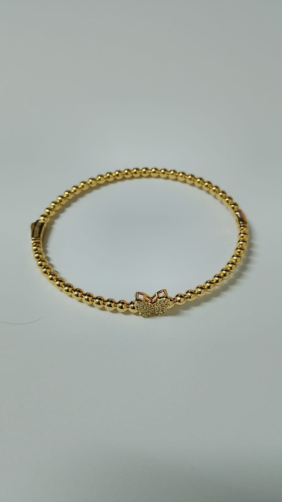 Bracelete Cravejado Borboleta Dou/ E Prata