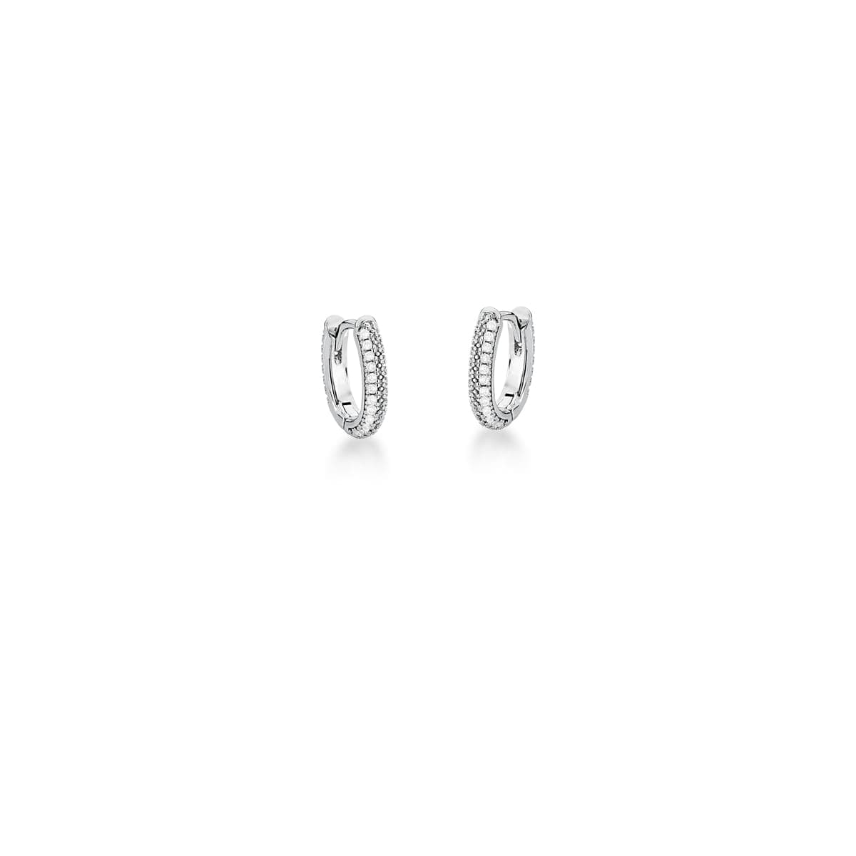 Brinco Argola Oval Zirconia M