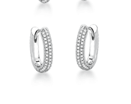 Brinco Argola Zirconia Rodio G