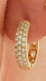Brinco Argola Zirconia Coluna G