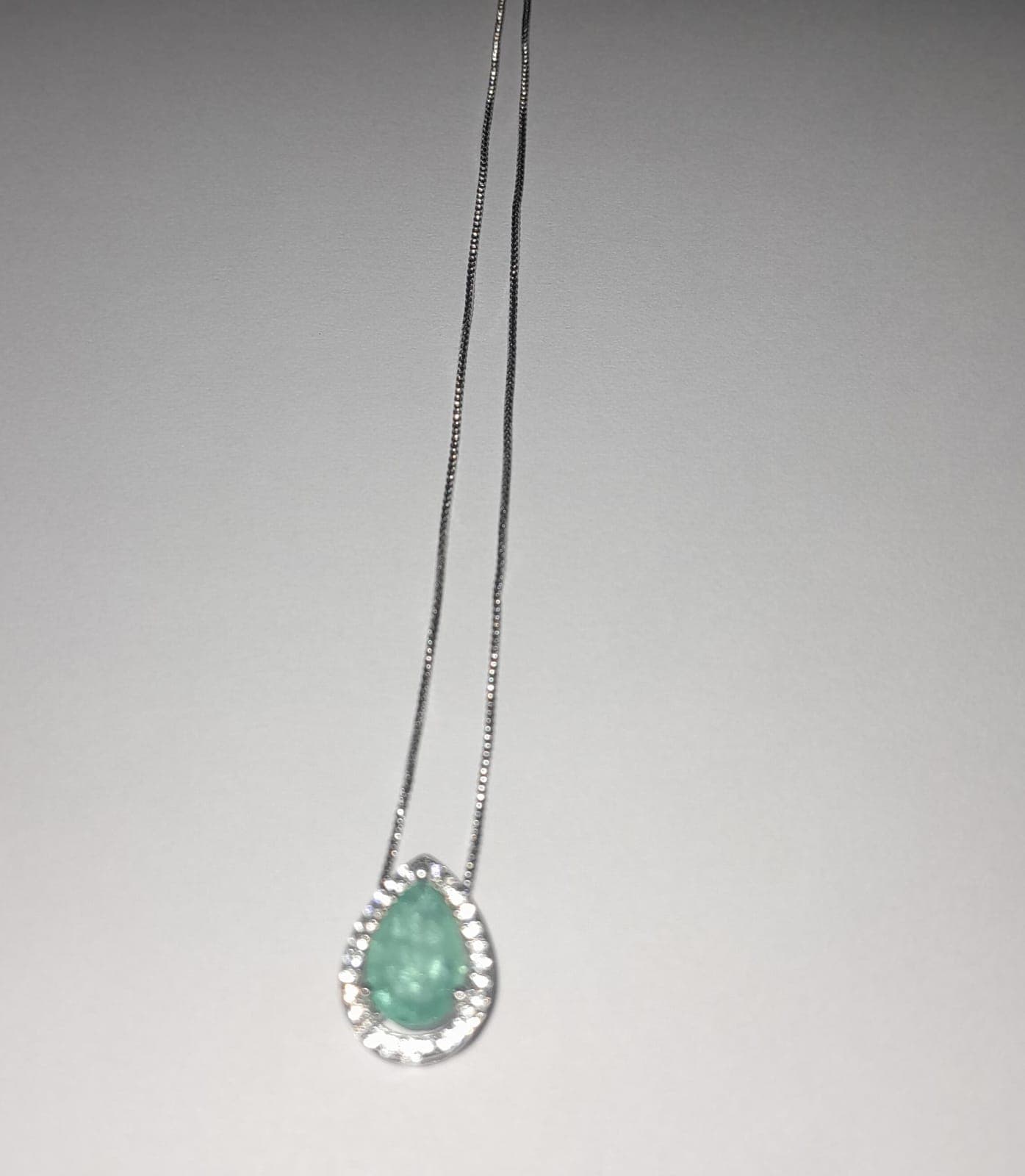 Colar Veneziana Gota Gravação em Volta