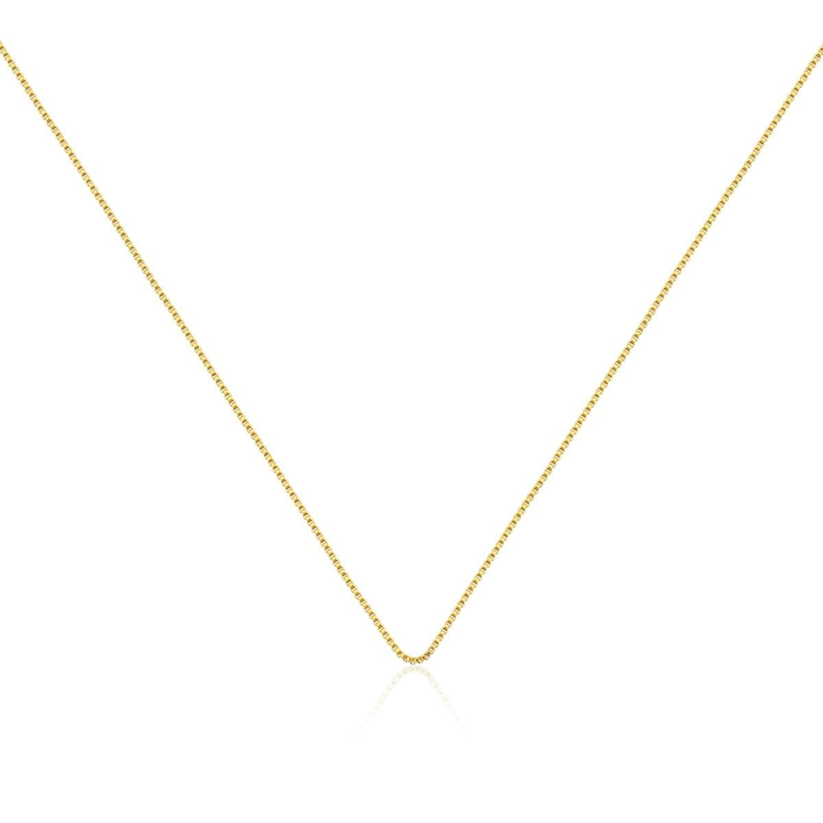 Corrente Liso Malha Veneziana 0.8mm Ban. Dourado /tam.45