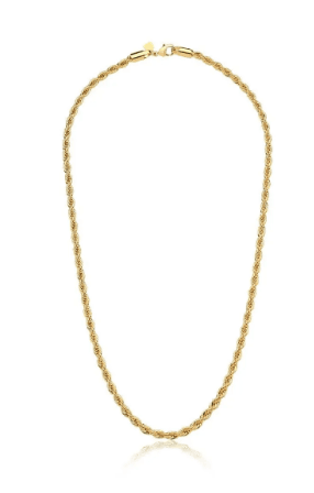 Colar Cordao Baiano Traçado 4mm 45 cm