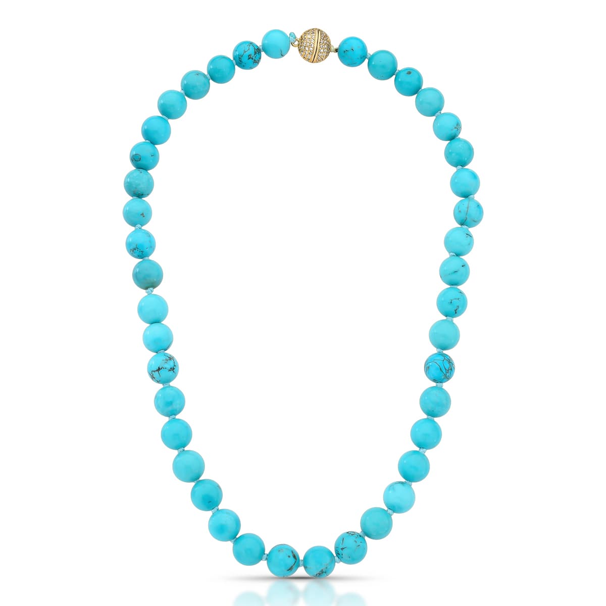 Colar Azul Turqueza com Feche Imã